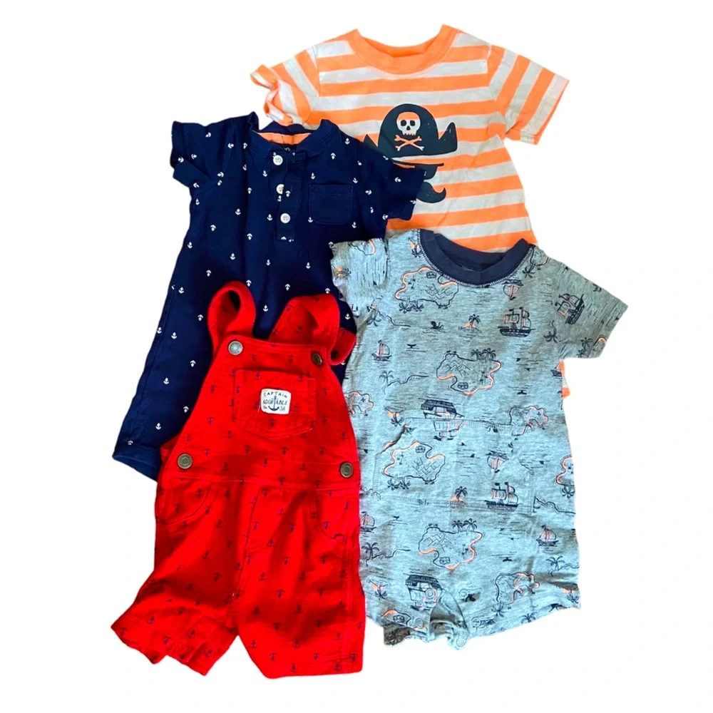 Carters Bundle Romper Set Nautical Summer Costal Theme